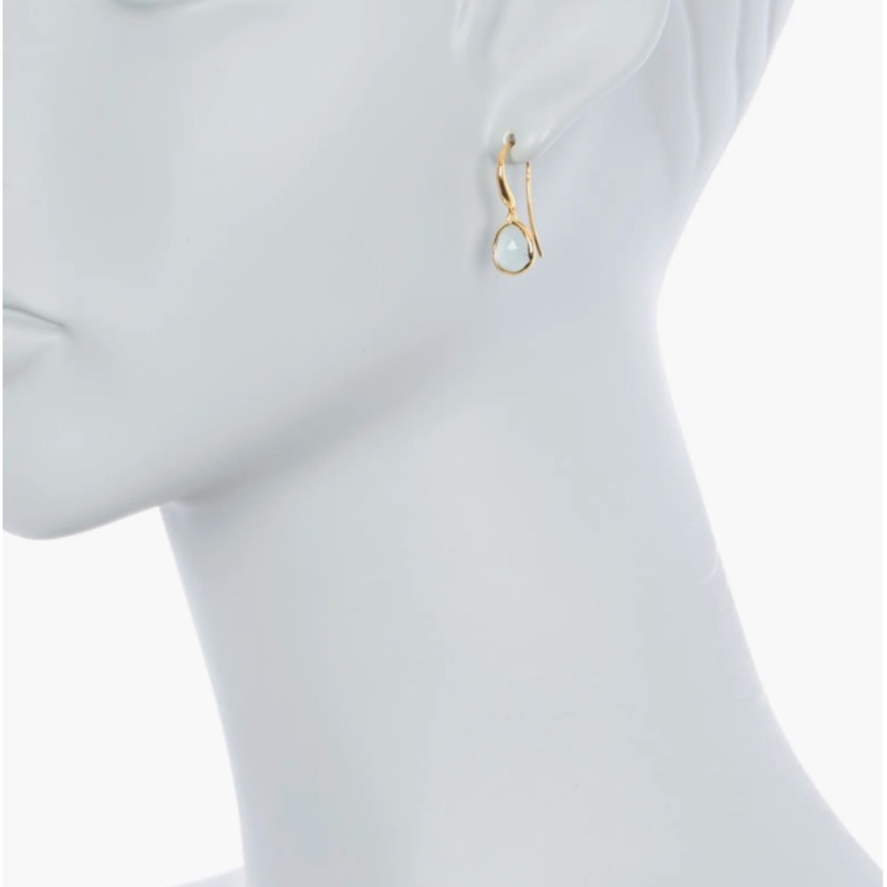 Monica Vinader Siren Aquamarine Drop Earrings - Picture 2 of 5